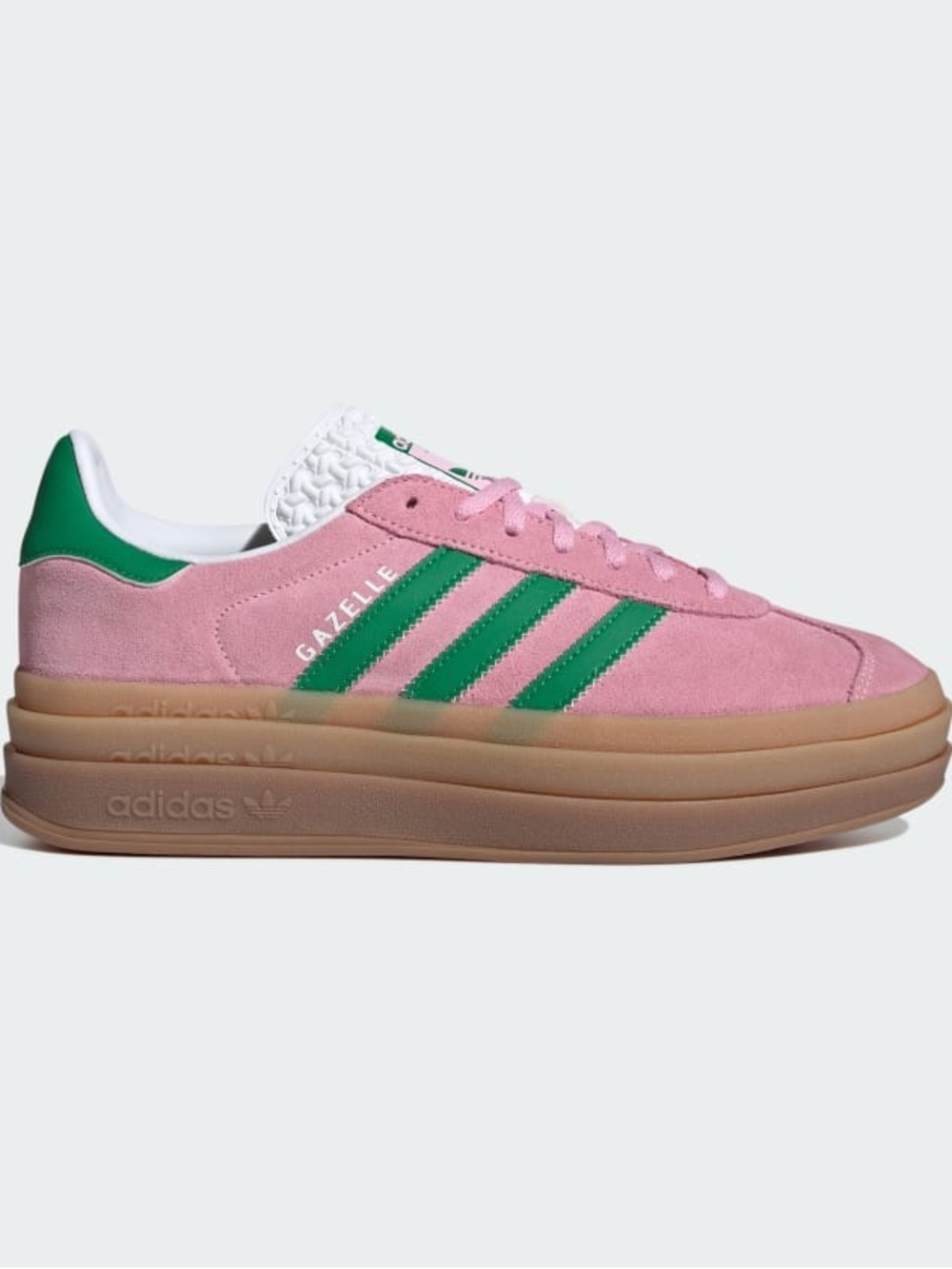 NWT Adidas Gazelle Bold W True Pink Green Sneakers Sz 8 (run big!)